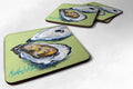 Oyster Two Shells Foam Coasters Set of 4 Cup Coasters for Indoor Outdoor, Tabletop Protection, Anti Slip, Mouse pad Material