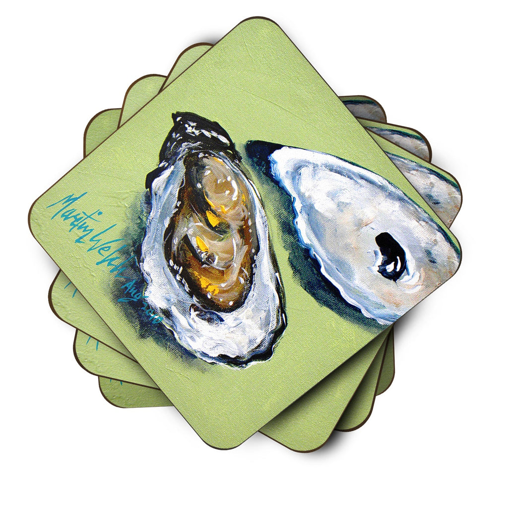 Oyster Two Shells Foam Coasters Set of 4 Cup Coasters for Indoor Outdoor, Tabletop Protection, Anti Slip, Mouse pad Material