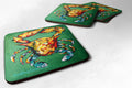 Crab Two Snaps Foam Coasters Set of 4 Cup Coasters for Indoor Outdoor, Tabletop Protection, Anti Slip, Mouse pad Material