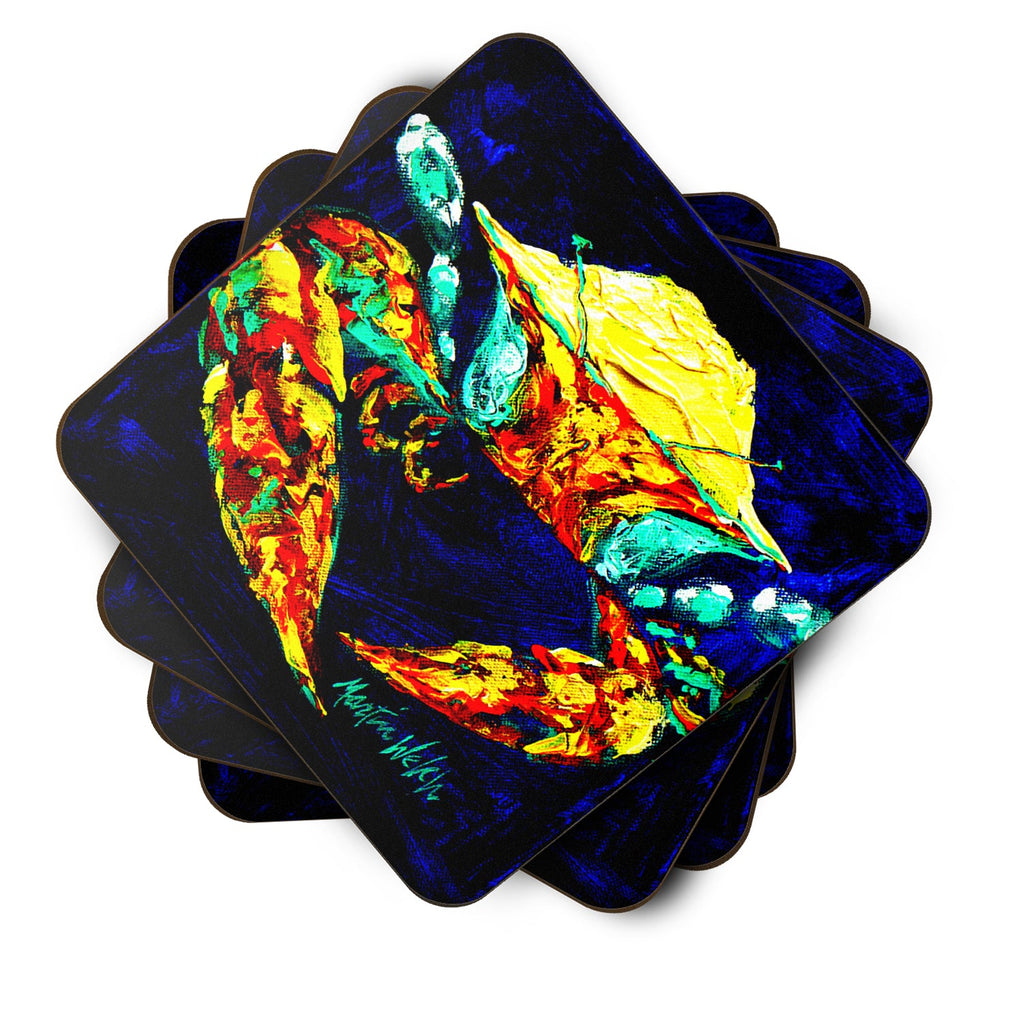 Crab Winkie Foam Coasters Set of 4 Cup Coasters for Indoor Outdoor, Tabletop Protection, Anti Slip, Mouse pad Material