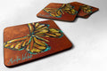 Insect - Butterly Butterfy Foam Coasters Set of 4 Cup Coasters for Indoor Outdoor, Tabletop Protection, Anti Slip, Mouse pad Material