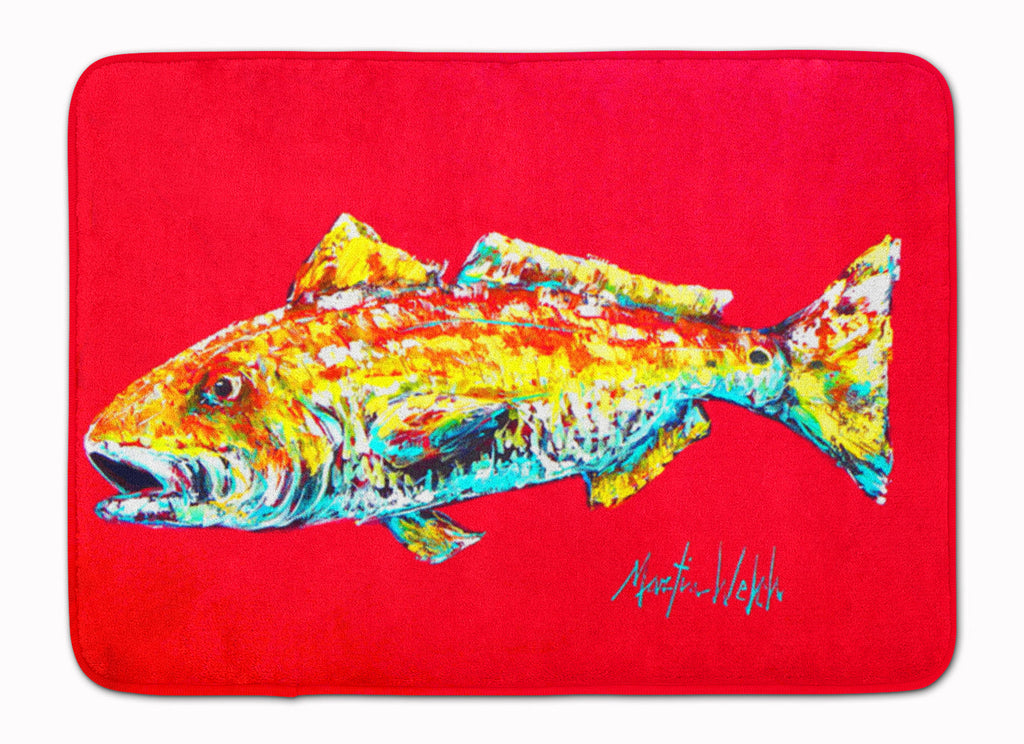 Fish - Red Fish Alphonzo Memory Foam Kitchen Mat Machine Washable Anti-Fatigue Cushion Comfort Bath or Kitchen Rug