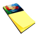 Bird - Rooster Chief Big Feathers Watercolor Sticky Note Holder Refillable Dispenser Desk Accessory 3x3 Pad Gift