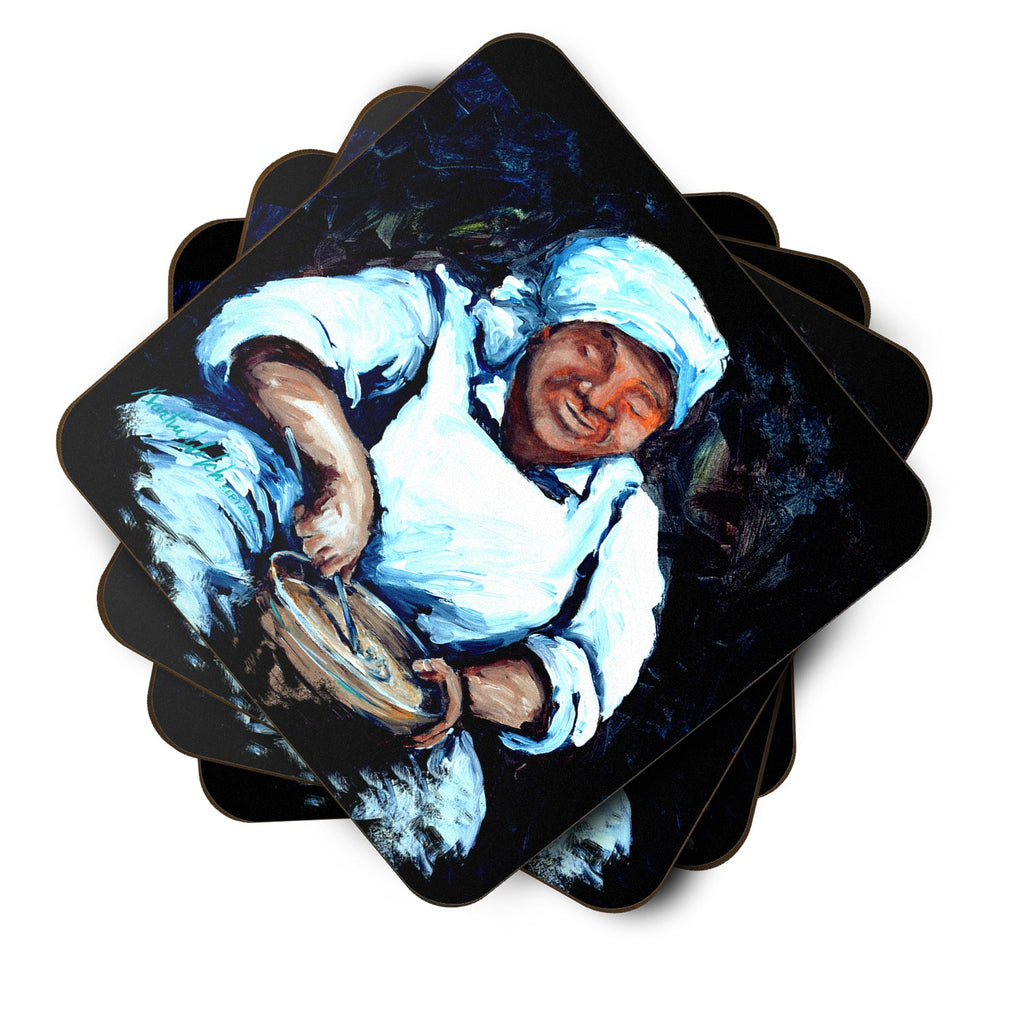 Hot Water Cornbread  Foam Coasters Set of 4 Cup Coasters for Indoor Outdoor, Tabletop Protection, Anti Slip, Mouse pad Material