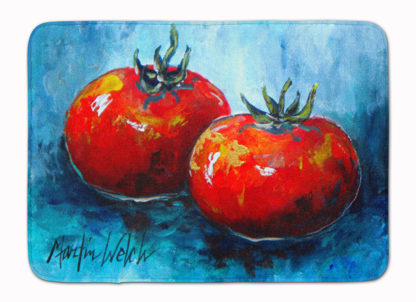 Vegetables - Tomatoes Red Toes Memory Foam Kitchen Mat Machine Washable Anti-Fatigue Cushion Comfort Bath or Kitchen Rug