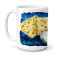 Oysters Two Crackers Ceramic Coffee Mug 15 oz Decorative Large C Handle Mug Cup for Tea, Cocoa Hot Chocolate