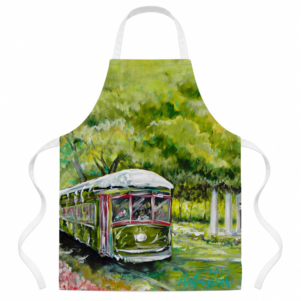 Streetcar Next Stop Audubon Park Apron Cooking Kitchen Server Baking Crafts Gardening for Adult Women Men, Unisex, Large, Multicolor