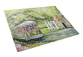 Streetcar Next Stop Audubon Park Cutting Board Tempered Glass Kitchen Cutting Surface, Heat Resistant Chopping, Non-Slip Feet, Food Prep & Serving