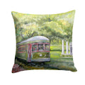 Streetcar Next Stop Audubon Park Decorative Throw Pillow 14x14 Indoor Outdoor Accent Cushion, Fabric Cover with Insert for Sofa, Bed, Porch & Living Room