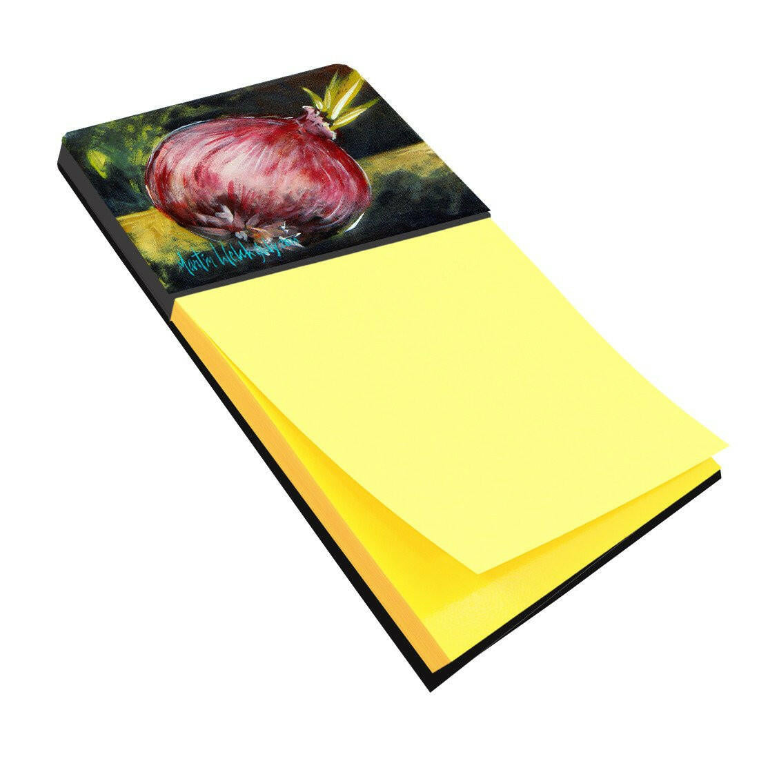 Vegetables - Onion One-Yun Watercolor Sticky Note Holder Refillable Dispenser Desk Accessory 3x3 Pad Gift