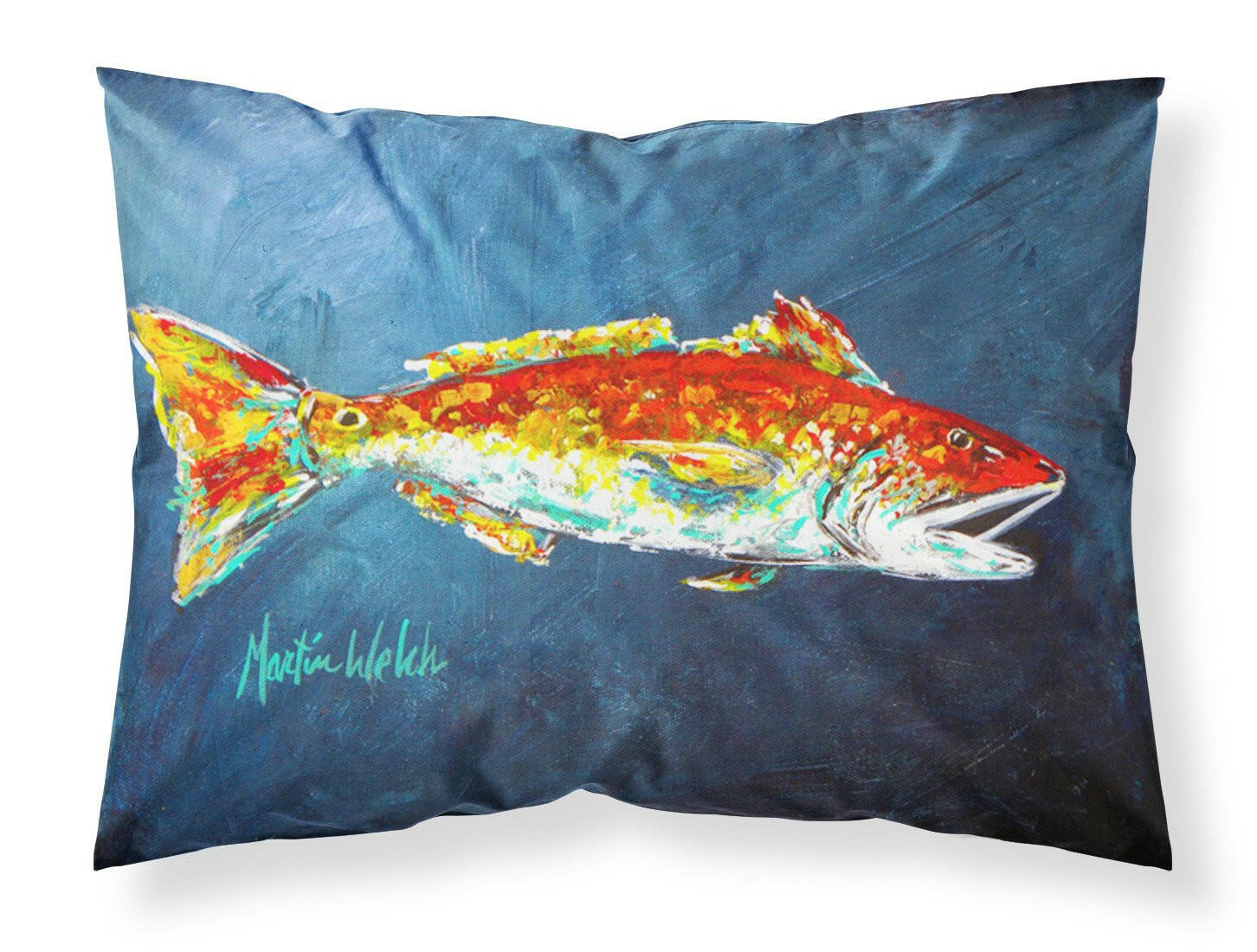 Fish - Red Fish Red for Jarett Standard Pillowcase Lightweight Super Soft Easy Care Decorative Artwork Pillowcase, Standard