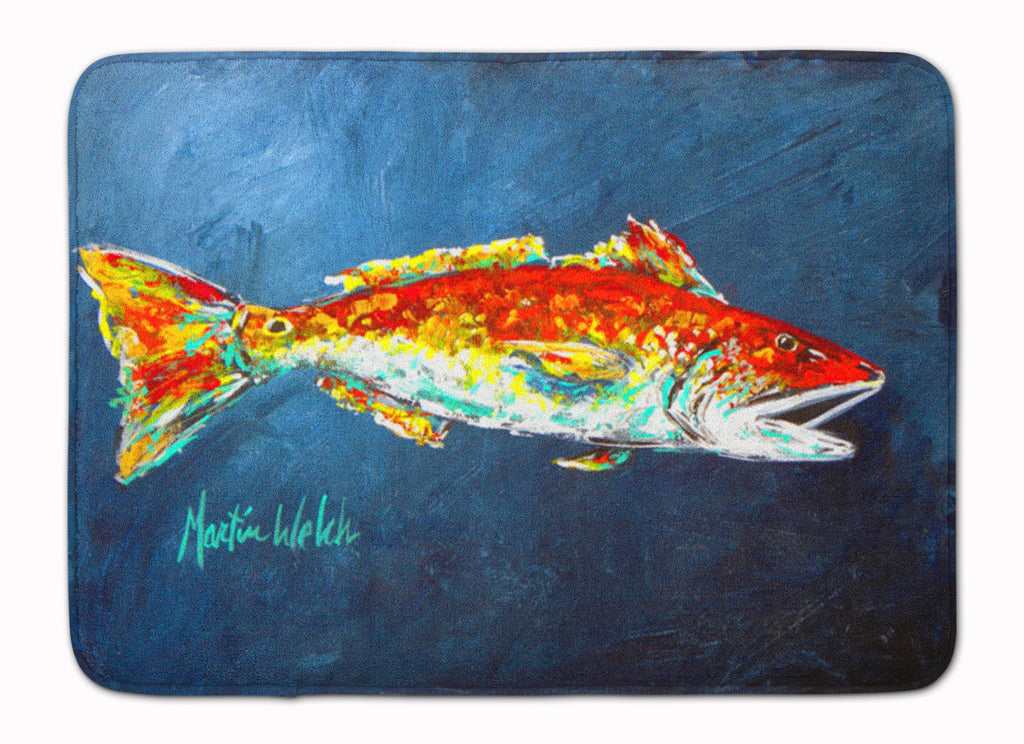 Fish - Red Fish Red for Jarett Memory Foam Kitchen Mat Machine Washable Anti-Fatigue Cushion Comfort Bath or Kitchen Rug