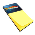 Fish - Red Fish Red for Jarett Watercolor Sticky Note Holder Refillable Dispenser Desk Accessory 3x3 Pad Gift