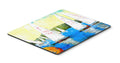 Sailboats Round the Mark Mouse Pad, Heat Resistant Trivet Hot Pad , Non Slip Rubber Desk Mat, Kitchen Counter Protector, Home Office Decor Gift