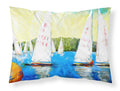 Sailboats Round the Mark Standard Pillowcase Lightweight Super Soft Easy Care Decorative Artwork Pillowcase, Standard