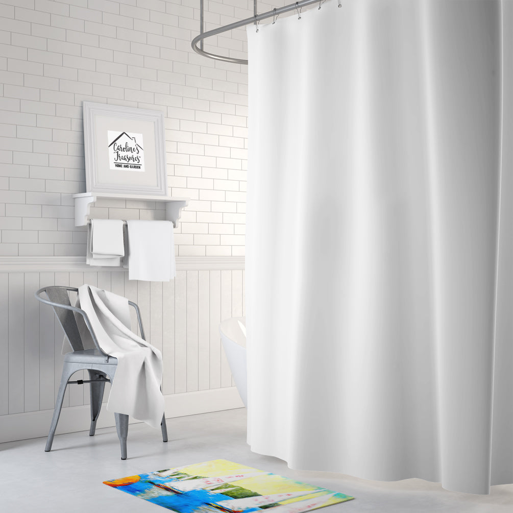 Sailboats Round the Mark Memory Foam Kitchen Mat Machine Washable Anti-Fatigue Cushion Comfort Bath or Kitchen Rug