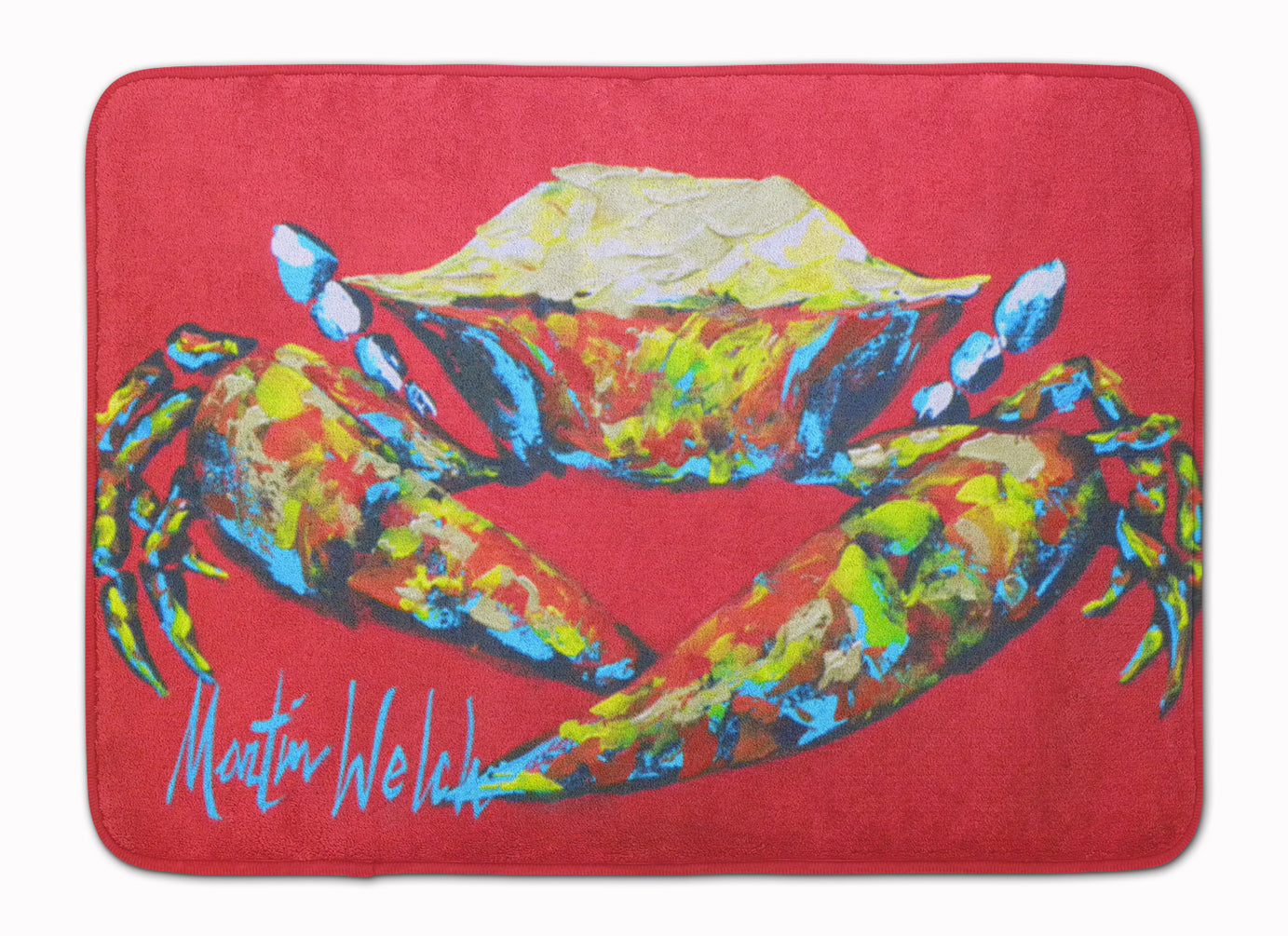 Crab Seafood One Memory Foam Kitchen Mat Machine Washable Anti-Fatigue Cushion Comfort Bath or Kitchen Rug