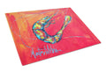 Shrimp Seafood Three Cutting Board Tempered Glass Kitchen Cutting Surface, Heat Resistant Chopping, Non-Slip Feet, Food Prep & Serving