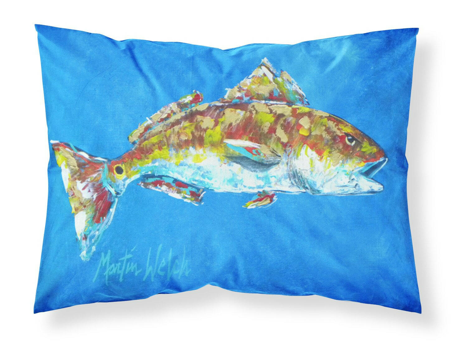 Fish - Red Fish Seafood Two Standard Pillowcase Lightweight Super Soft Easy Care Decorative Artwork Pillowcase, Standard