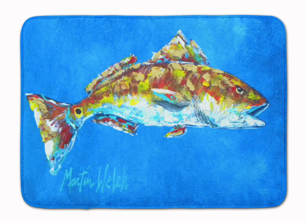 Fish - Red Fish Seafood Two Memory Foam Kitchen Mat Machine Washable Anti-Fatigue Cushion Comfort Bath or Kitchen Rug