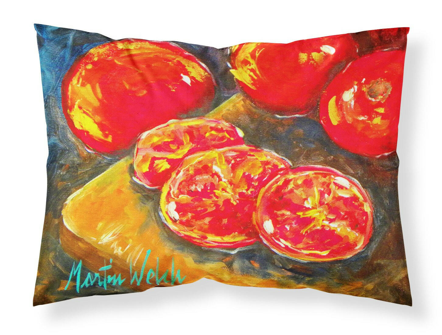 Vegetables - Tomatoes Slice It Up Standard Pillowcase Lightweight Super Soft Easy Care Decorative Artwork Pillowcase, Standard