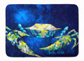 Crab Blue Memory Foam Kitchen Mat Machine Washable Anti-Fatigue Cushion Comfort Bath or Kitchen Rug