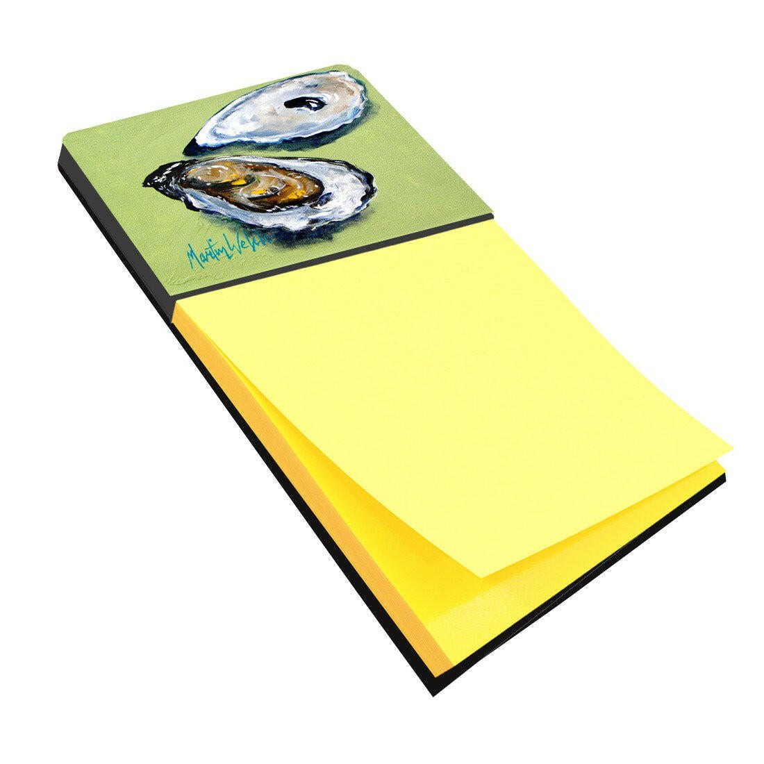 Oysters Two Shells Watercolor Sticky Note Holder Refillable Dispenser Desk Accessory 3x3 Pad Gift