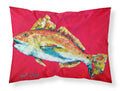 Fish - Red Fish Woo Hoo Standard Pillowcase Lightweight Super Soft Easy Care Decorative Artwork Pillowcase, Standard