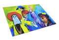 Mardi Gras Cutting Board Tempered Glass Kitchen Cutting Surface, Heat Resistant Chopping, Non-Slip Feet, Food Prep & Serving