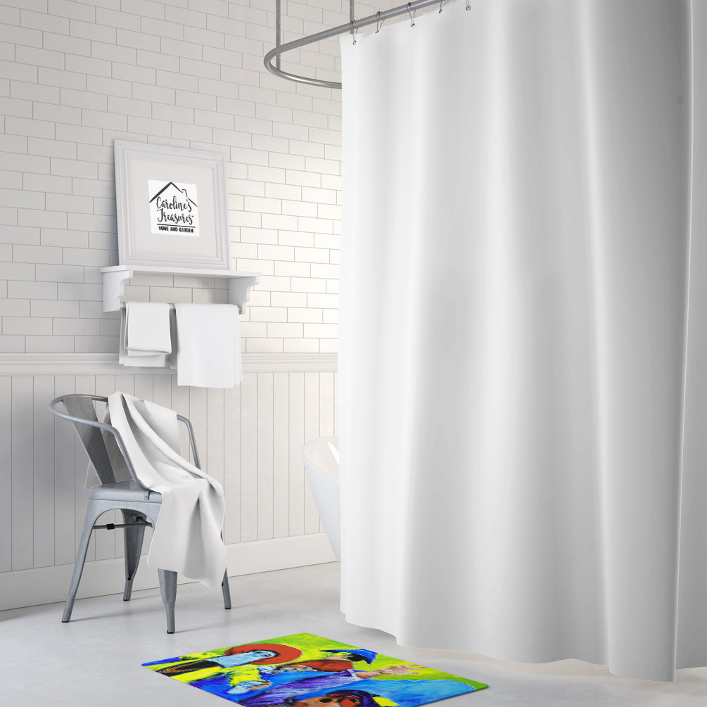 Mardi Gras Memory Foam Kitchen Mat Machine Washable Anti-Fatigue Cushion Comfort Bath or Kitchen Rug