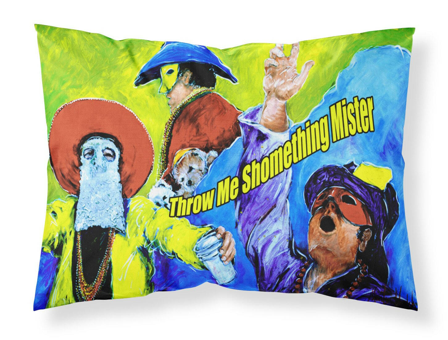 Mardi Gras Throw me something mister Standard Pillowcase Lightweight Super Soft Easy Care Decorative Artwork Pillowcase, Standard