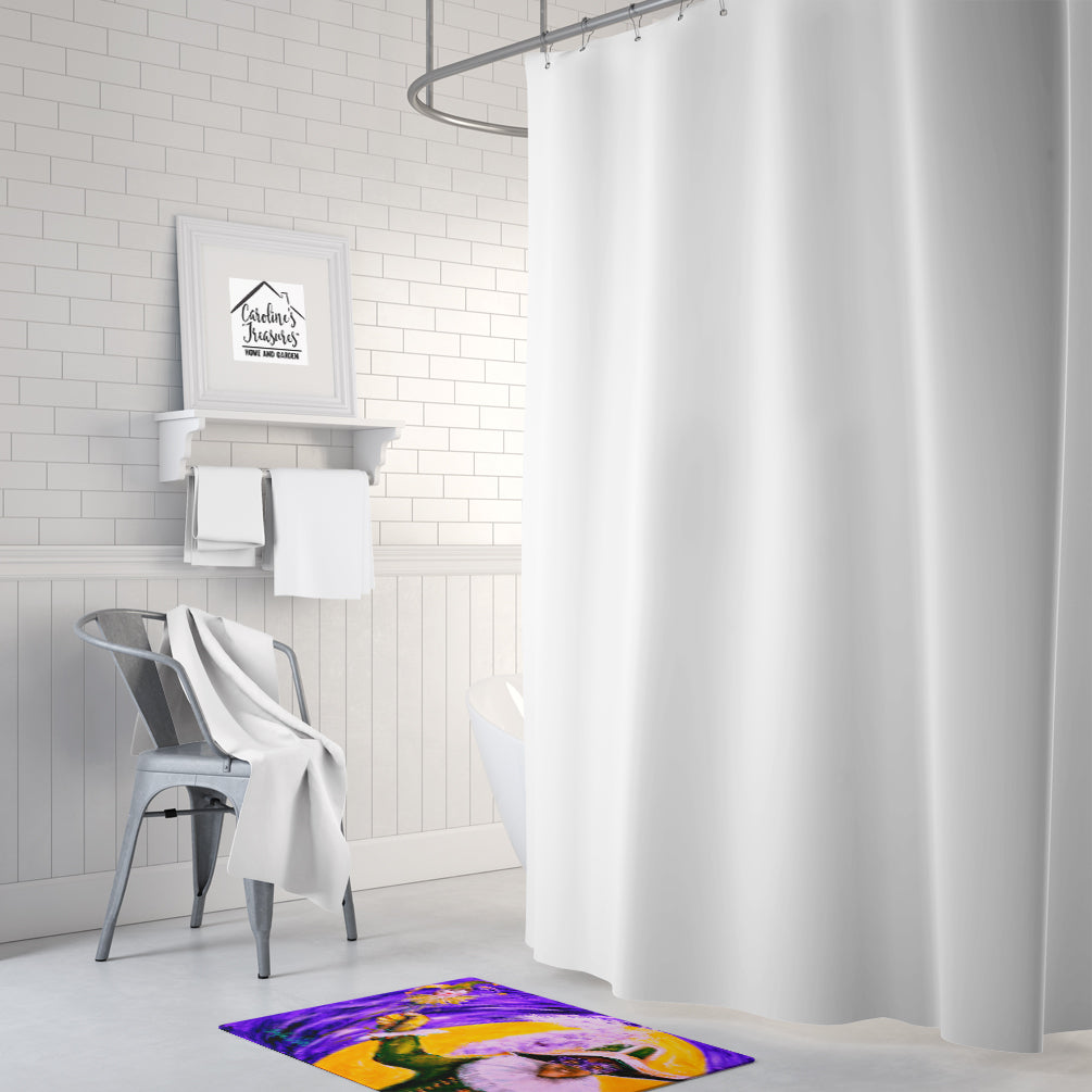 Mardi Gras Hey Mister Memory Foam Kitchen Mat Machine Washable Anti-Fatigue Cushion Comfort Bath or Kitchen Rug