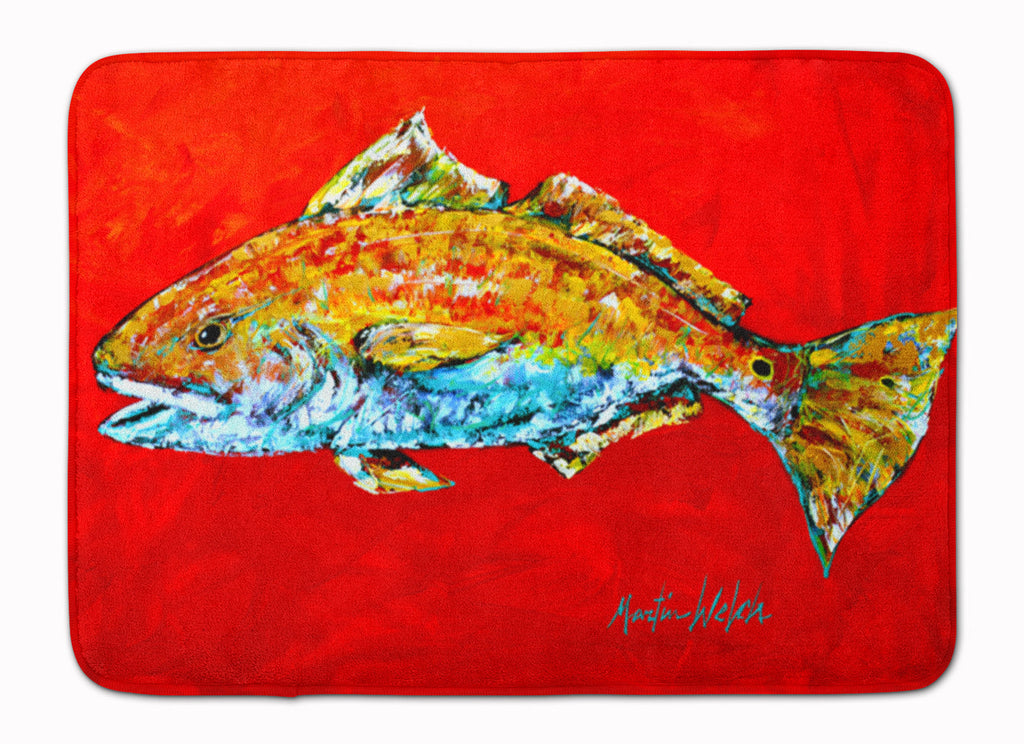 Fish - Red Fish Red Head Memory Foam Kitchen Mat Machine Washable Anti-Fatigue Cushion Comfort Bath or Kitchen Rug