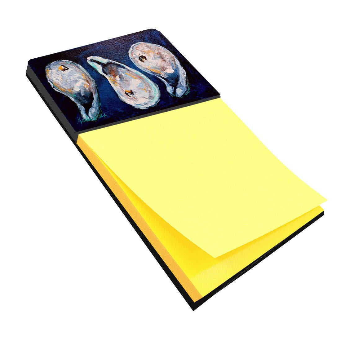 Oysters Give Me More Watercolor Sticky Note Holder Refillable Dispenser Desk Accessory 3x3 Pad Gift