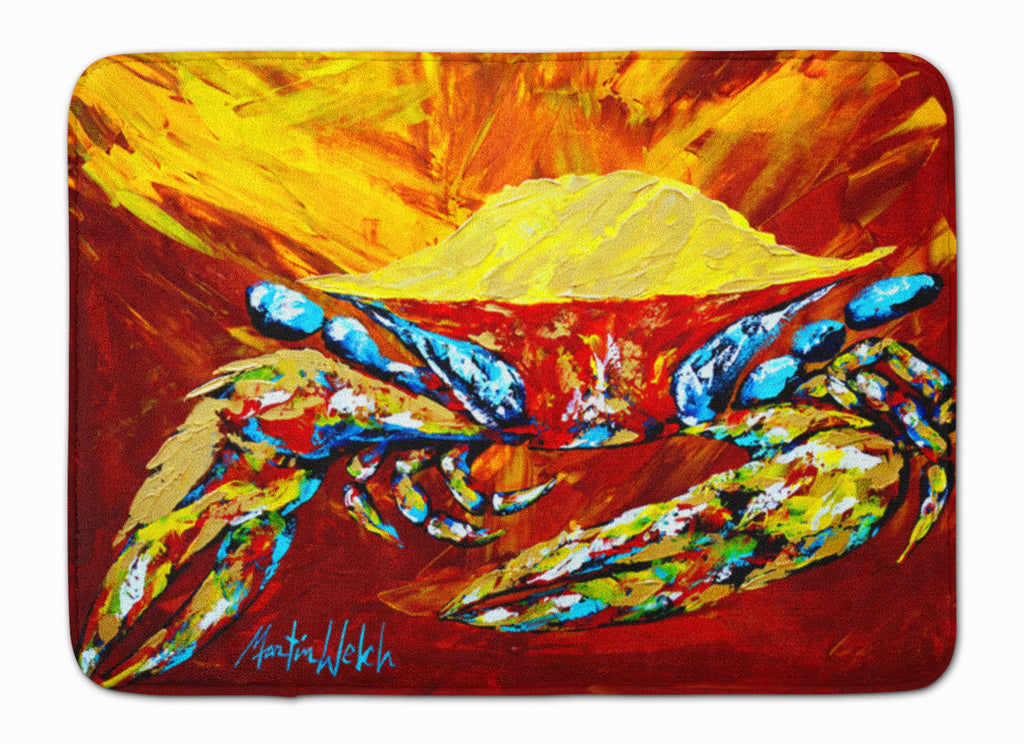 Crab Buster Brown Memory Foam Kitchen Mat Machine Washable Anti-Fatigue Cushion Comfort Bath or Kitchen Rug