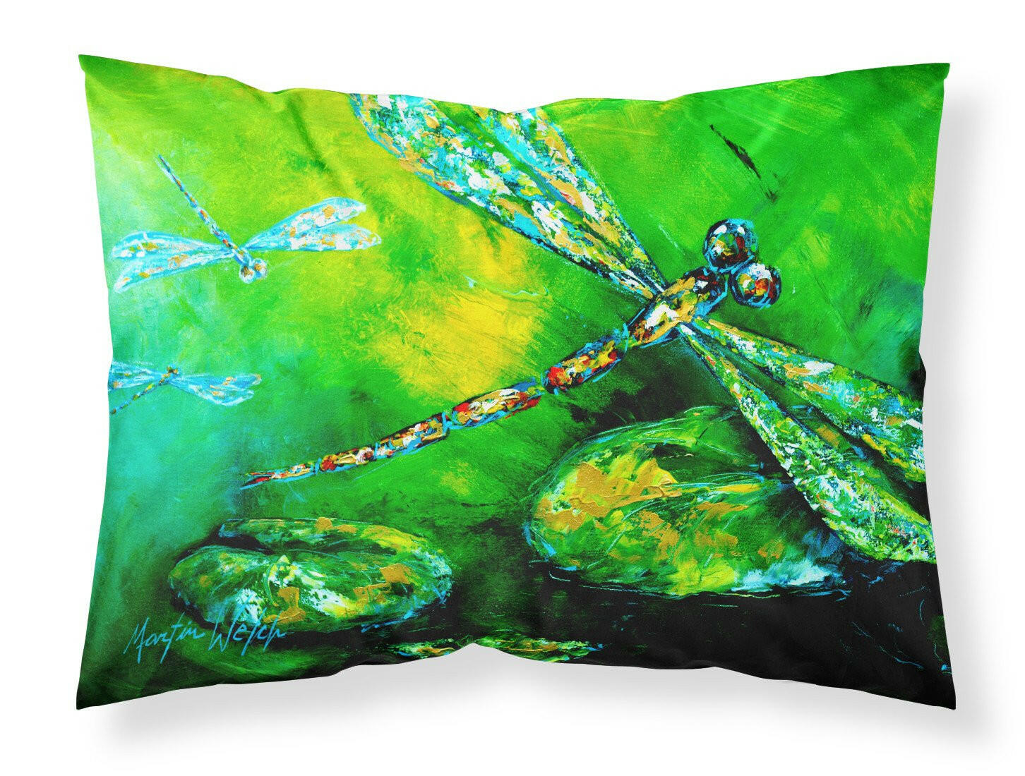 Dragonfly Summer Flies Standard Pillowcase Lightweight Super Soft Easy Care Decorative Artwork Pillowcase, Standard