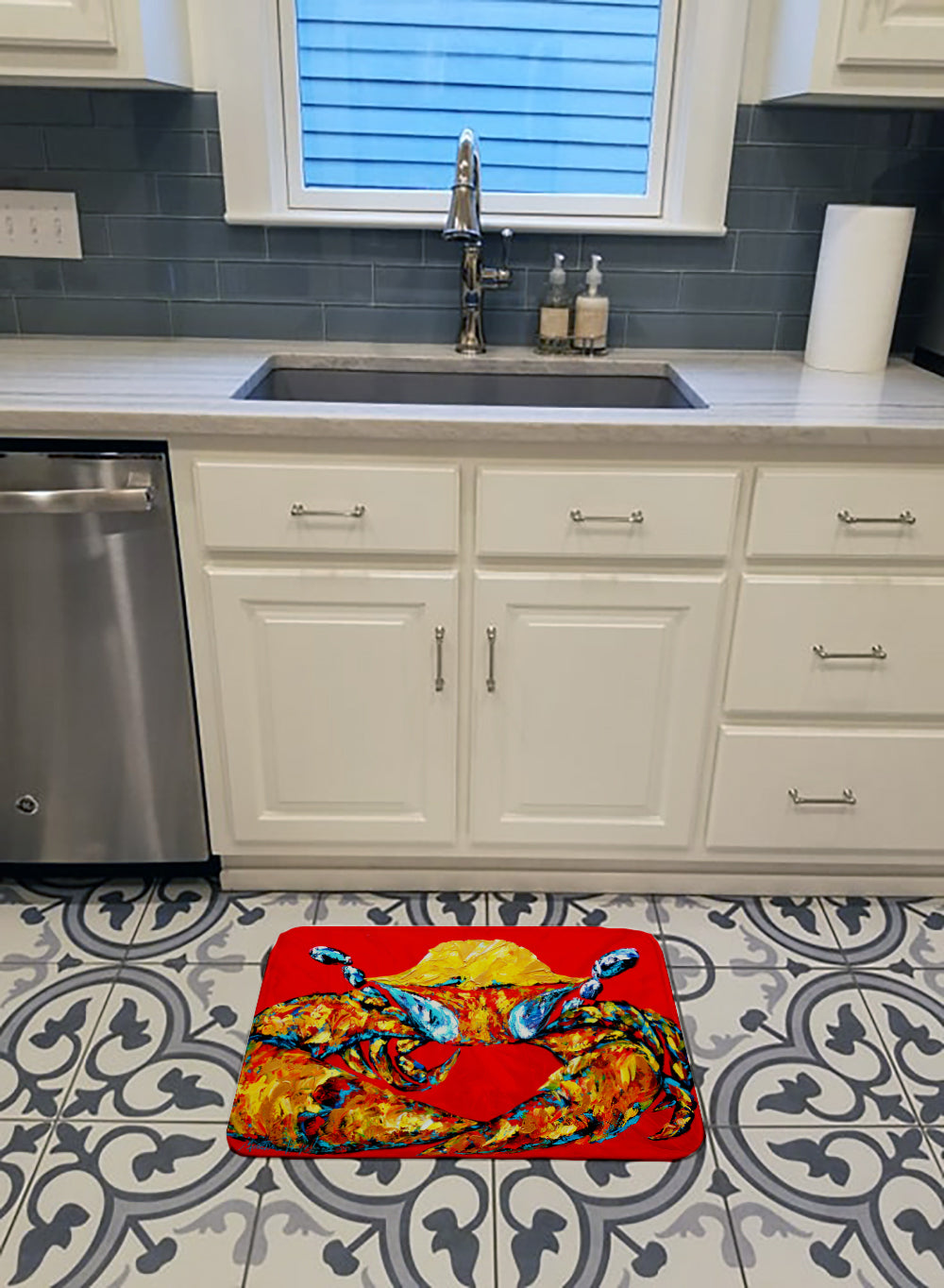 Crab Fat and Sassy Memory Foam Kitchen Mat Machine Washable Anti-Fatigue Cushion Comfort Bath or Kitchen Rug