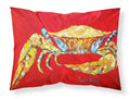 Crab Blue on Red, Sr Standard Pillowcase Lightweight Super Soft Easy Care Decorative Artwork Pillowcase, Standard