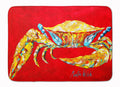 Crab Blue on Red, Sr Memory Foam Kitchen Mat Machine Washable Anti-Fatigue Cushion Comfort Bath or Kitchen Rug