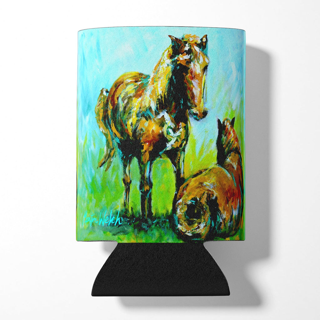 Horse Grazin Can or Bottle Hugger Cooler Sleeve for Standard 12 oz Cans, Insulated Foam Beer & Soda Can Hugger Reusable