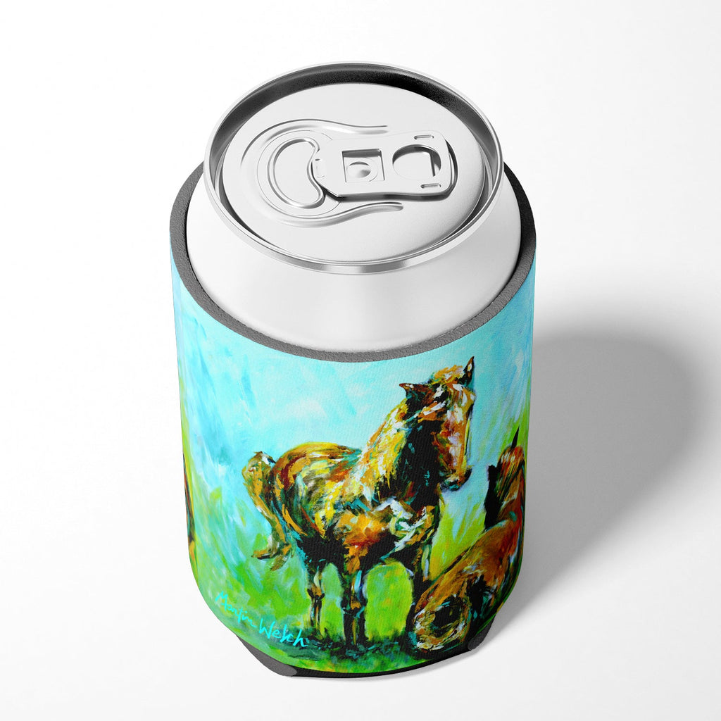Horse Grazin Can or Bottle Hugger Cooler Sleeve for Standard 12 oz Cans, Insulated Foam Beer & Soda Can Hugger Reusable