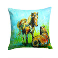 Horse Grazin Decorative Throw Pillow 14x14 Indoor Outdoor Accent Cushion, Fabric Cover with Insert for Sofa, Bed, Porch & Living Room