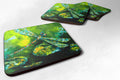 Insect - Dragonfly Summer Flies Foam Coasters Set of 4 Cup Coasters for Indoor Outdoor, Tabletop Protection, Anti Slip, Mouse pad Material