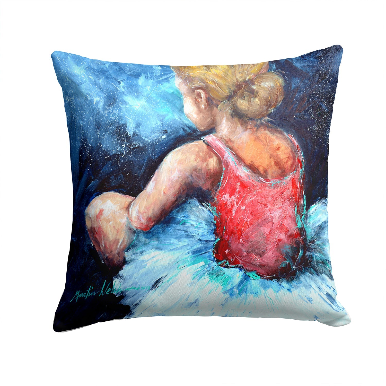 Ballet Star Struck Decorative Throw Pillow 14x14 Indoor Outdoor Accent Cushion, Fabric Cover with Insert for Sofa, Bed, Porch & Living Room