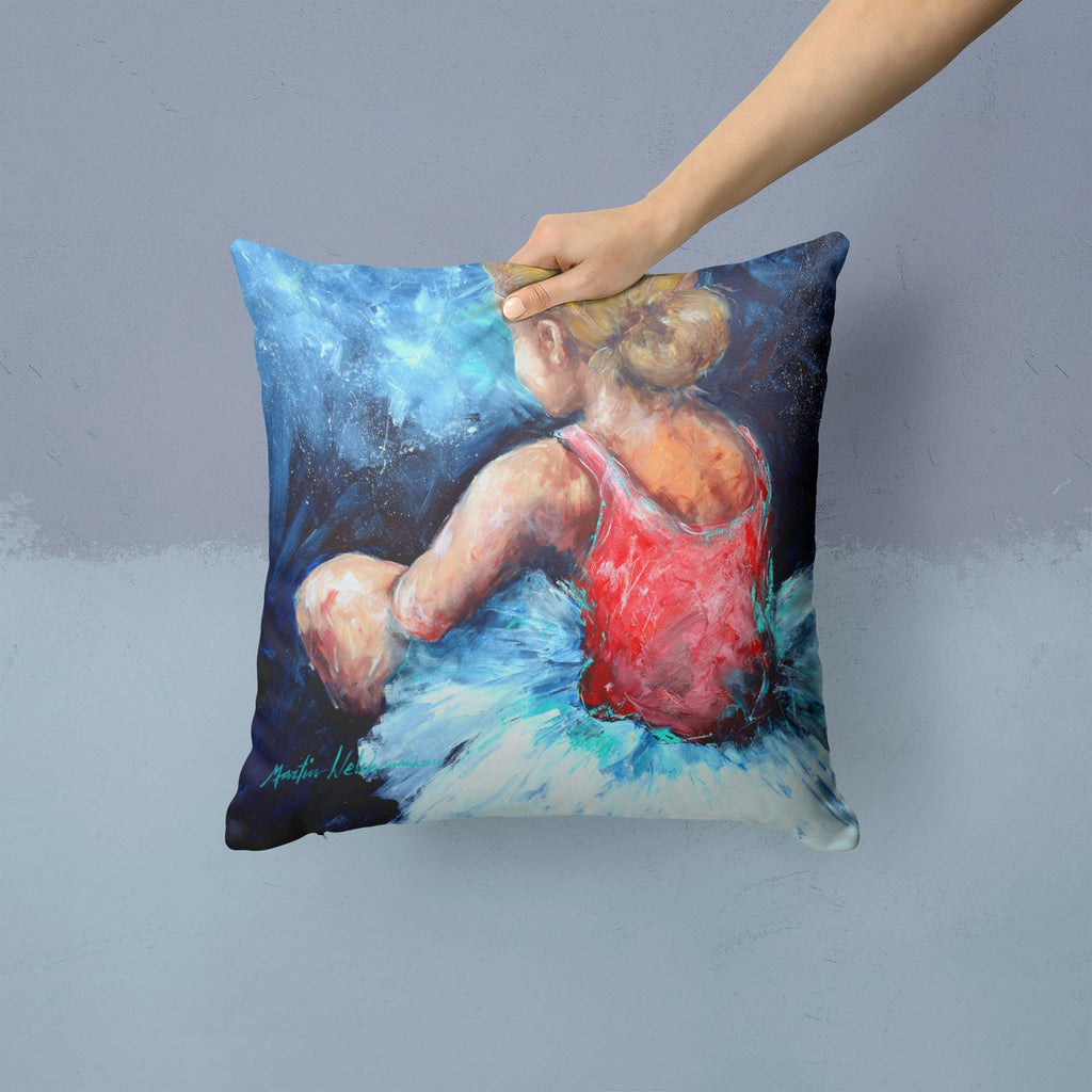 Ballet Star Struck Decorative Throw Pillow 14x14 Indoor Outdoor Accent Cushion, Fabric Cover with Insert for Sofa, Bed, Porch & Living Room