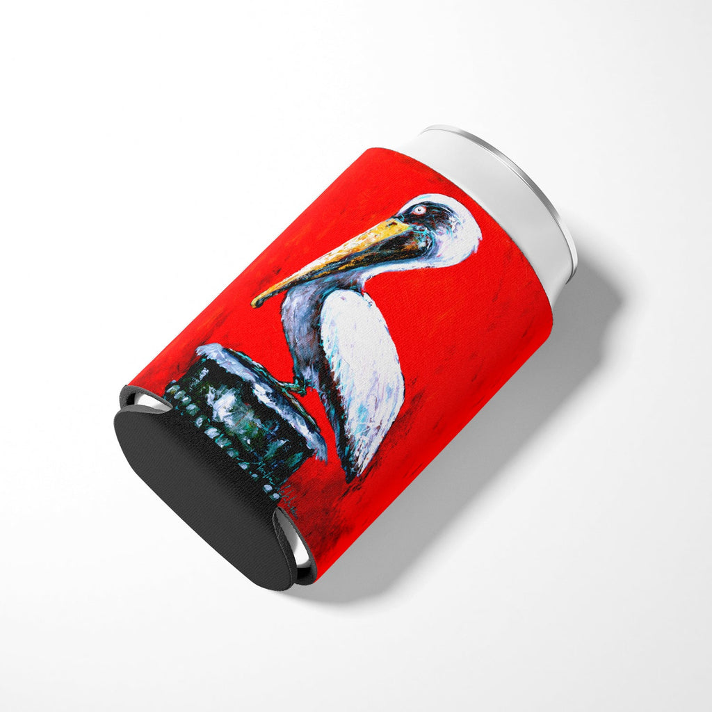 Bird - Pelican Red Dawn Can or Bottle Hugger Cooler Sleeve for Standard 12 oz Cans, Insulated Foam Beer & Soda Can Hugger Reusable