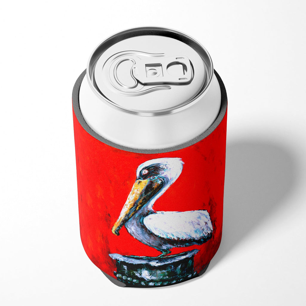 Bird - Pelican Red Dawn Can or Bottle Hugger Cooler Sleeve for Standard 12 oz Cans, Insulated Foam Beer & Soda Can Hugger Reusable