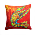 Crawfish Hot Craw Decorative Throw Pillow 14x14 Indoor Outdoor Accent Cushion, Fabric Cover with Insert for Sofa, Bed, Porch & Living Room