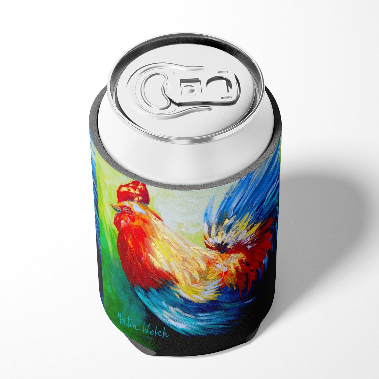 Rooster Chief Big Feathers Can or Bottle Hugger Cooler Sleeve for Standard 12 oz Cans, Insulated Foam Beer & Soda Can Hugger Reusable