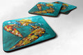 Crab Beam of Light Foam Coasters Set of 4 Cup Coasters for Indoor Outdoor, Tabletop Protection, Anti Slip, Mouse pad Material